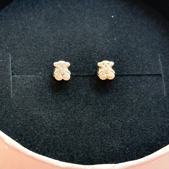 3636 TOUS BEAR SILVER EARRINGS JEWELRY - Picture 3 of 4